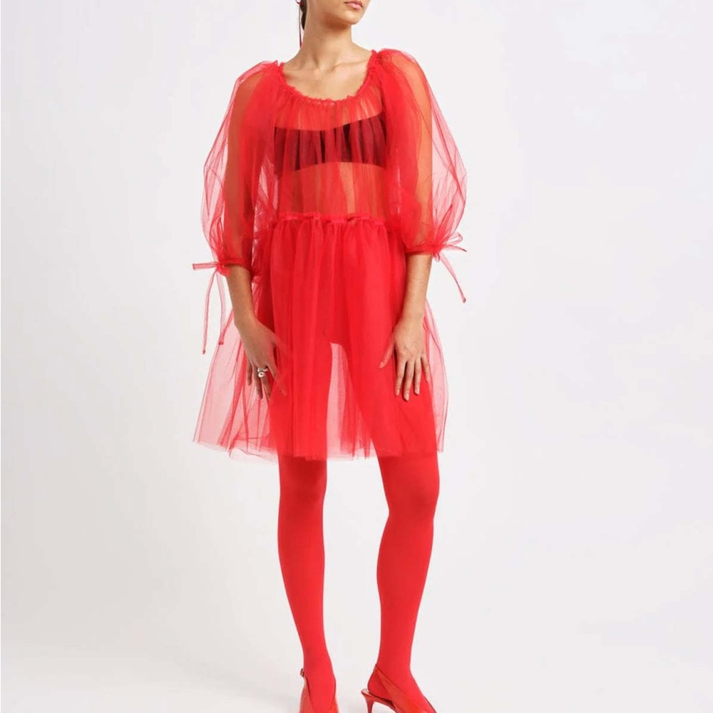 Eliza Faulkner Red Tulle Dress